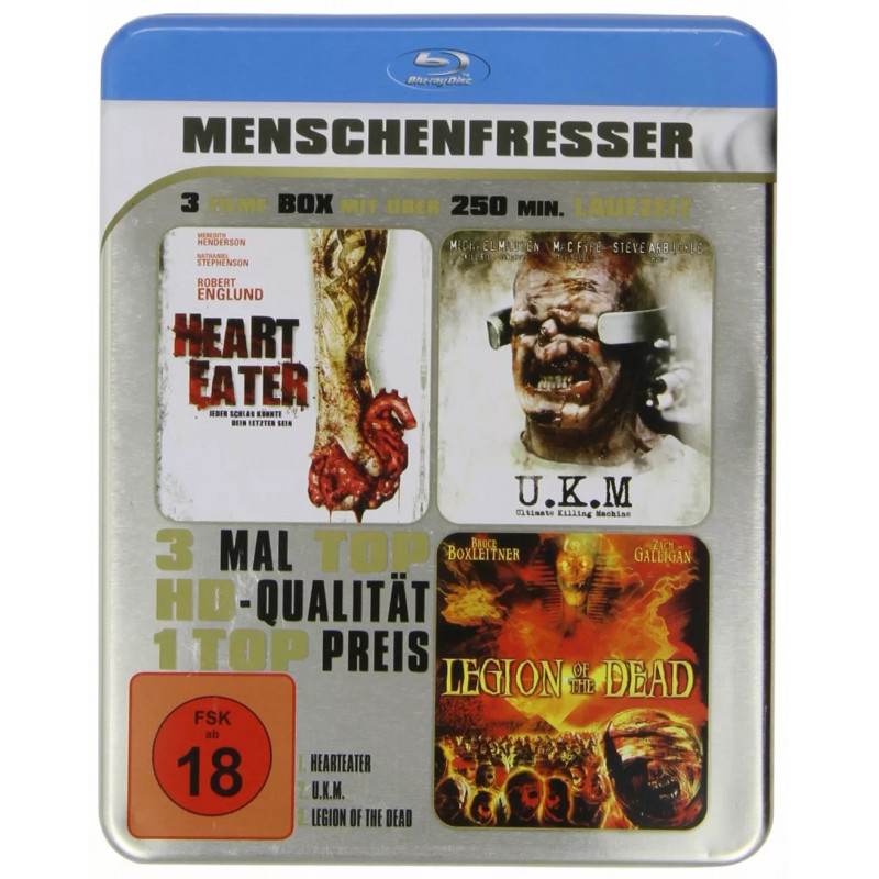 Blu Ray - MENSCHENFRESSER - 3 Filme Box - Steelbook (Gebraucht)